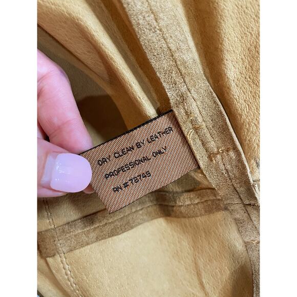 Arden B Suede Brown Snap Button Belted Dress Small Western - Picture 14 of 16